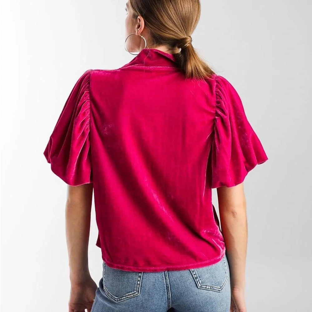 Free People Claudia Velvet Top XS